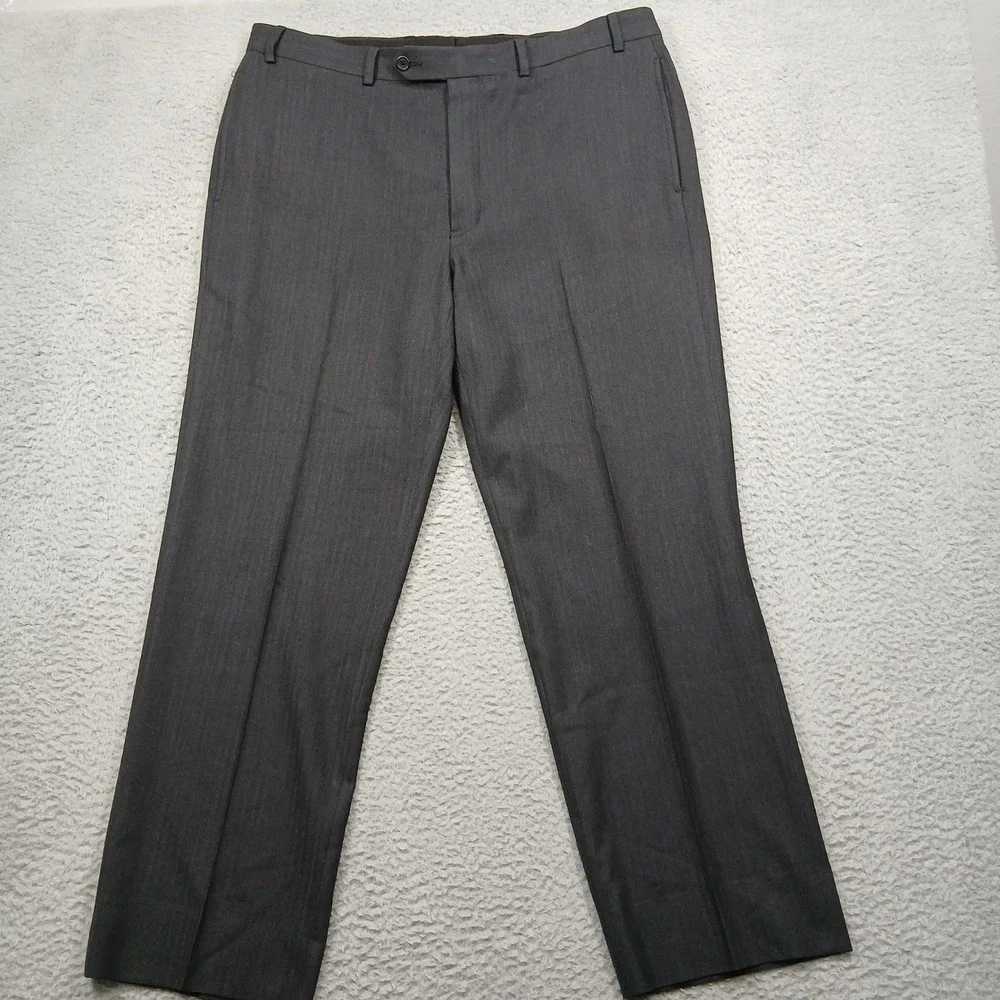 Brooks Brothers 346 Stretch Dress Pants Men's 38x31 Charcoal Wool Blend - Picture 2 of 7